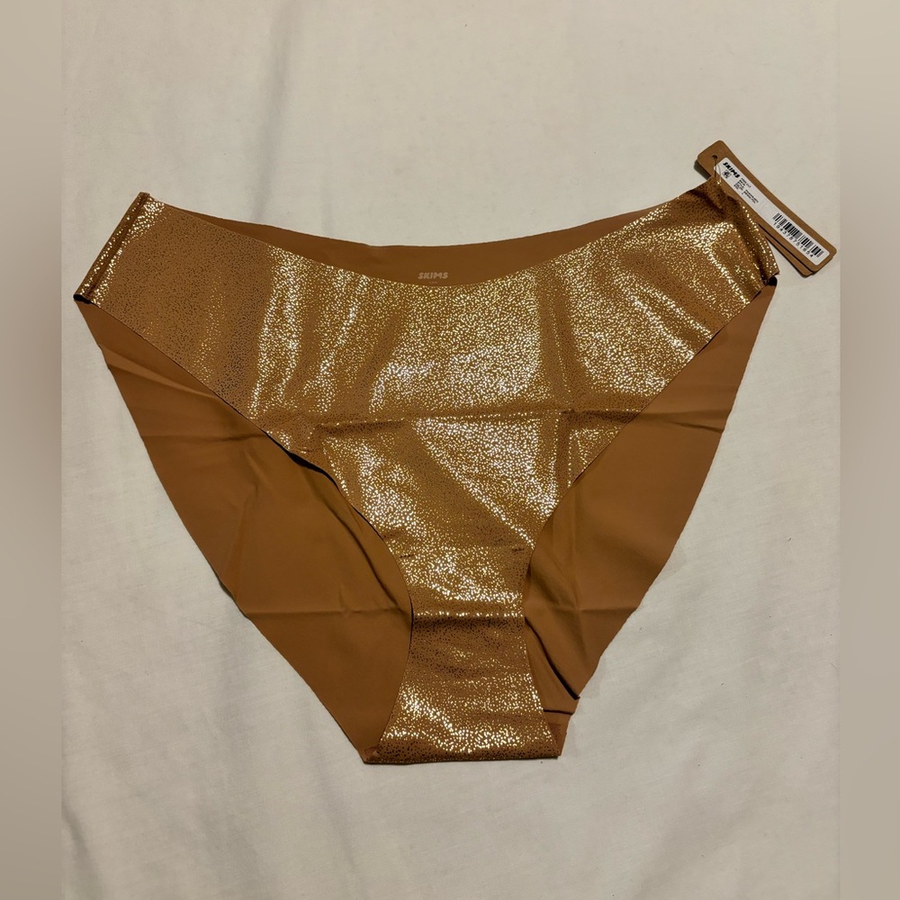 Skims, NWT Free Cut Bikini, Sienna Foil, L